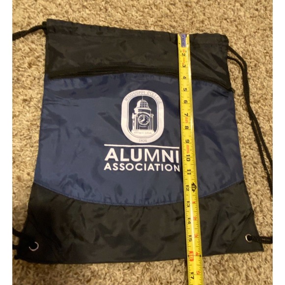 Mississippi College Drawstring Back Pack Licensed Navy Blue Alumni Association - Picture 8 of 10